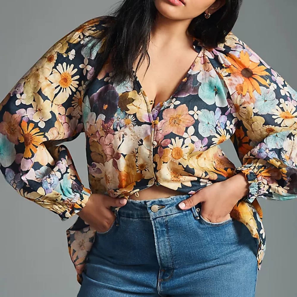 NWOT Anthropologie linen blouse New Never worn